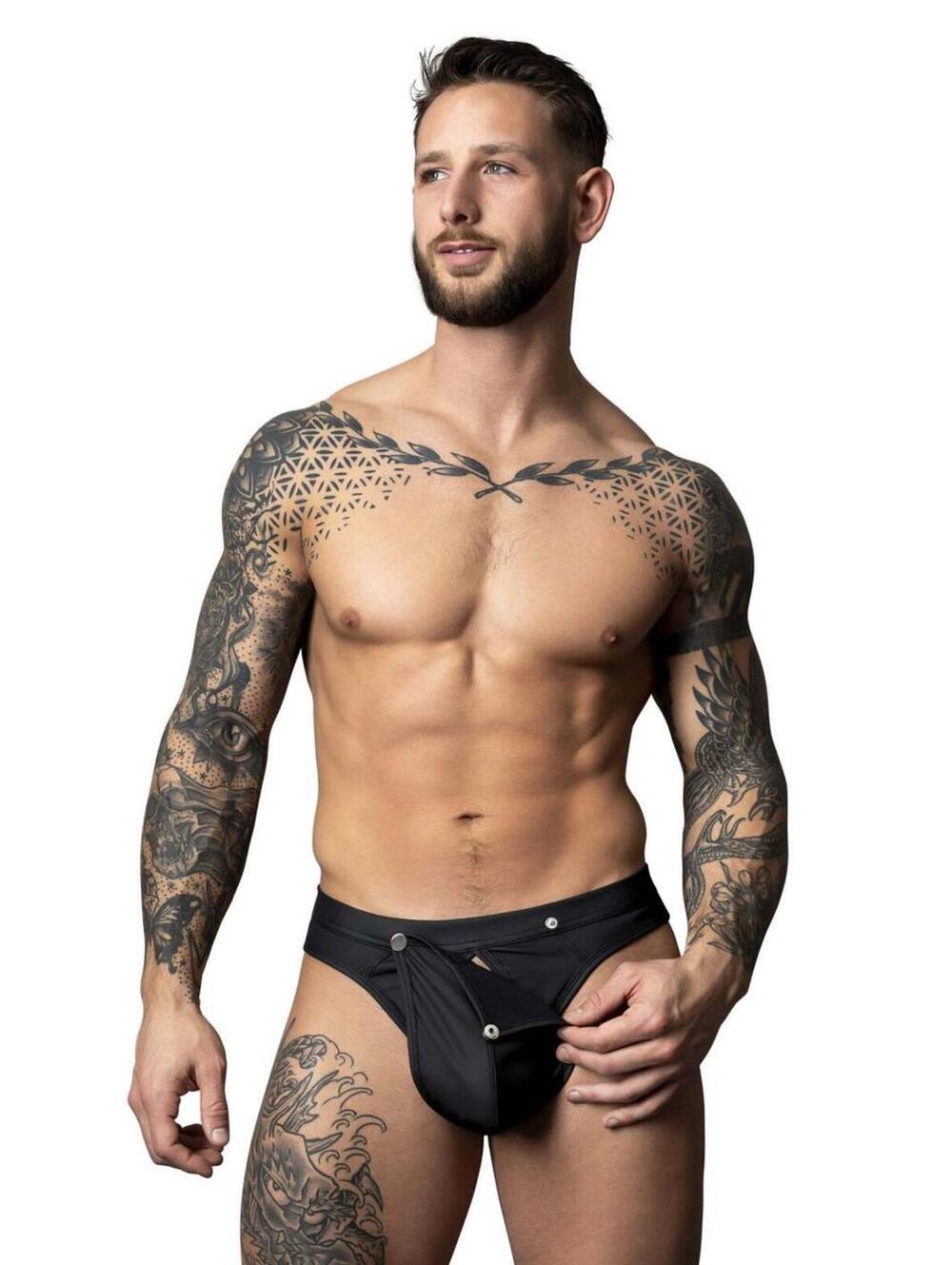 Male Power 410-298 Oh Snap Snap off Thong Color Black - Picture 3 of 8